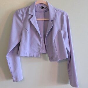 lavender h&m cropped blazer ♡
